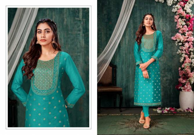 Trendz Jersy New Exclusive Ethnic Wear Heavy Silk Kurti Collection